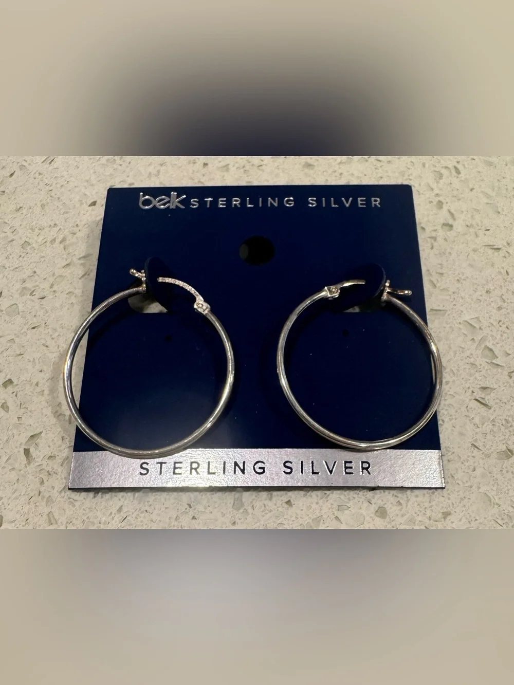 **NWT** belk Sterling Silver Polished Hoop Earrings